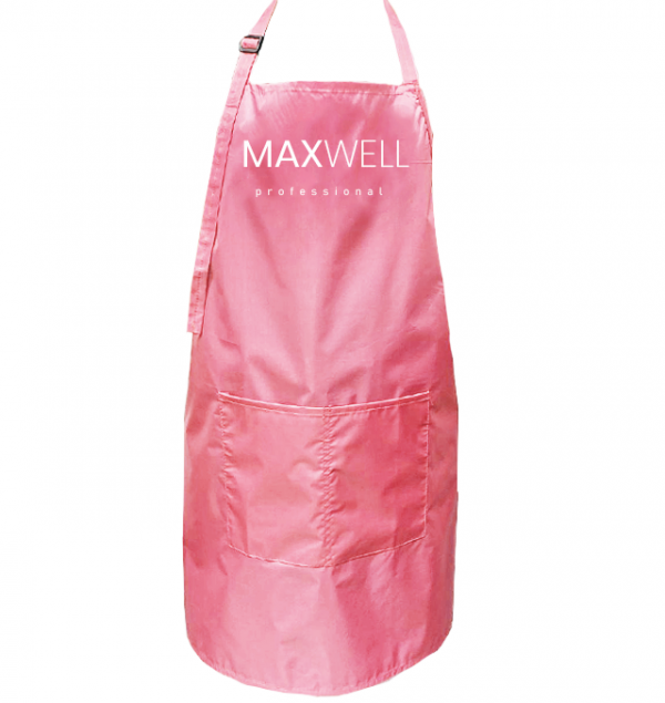 Фартук мастера с логотипом MAXWELL розовый
