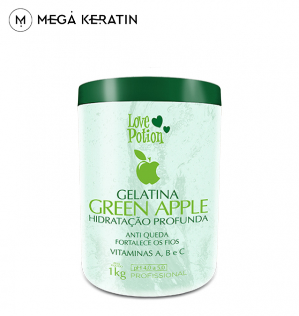  Коллагеновый восполнитель LOVE POTION Gelatina Green Apple 1000 ml